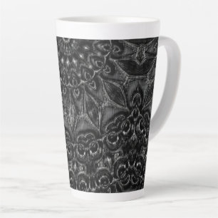 Charcoal Mandala Latte Mug