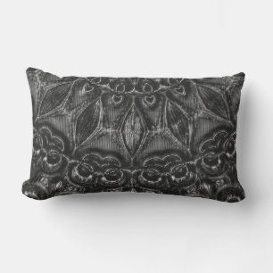 Charcoal Mandala Lumbar Cushion