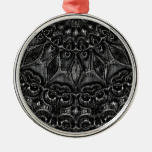 Charcoal Mandala Metal Tree Decoration