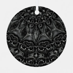 Charcoal Mandala Metal Tree Decoration