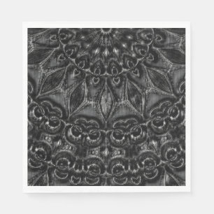 Charcoal Mandala Napkins