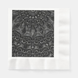 Charcoal Mandala Napkins