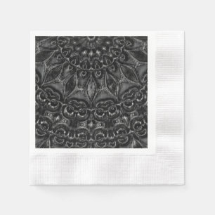 Charcoal Mandala Napkins