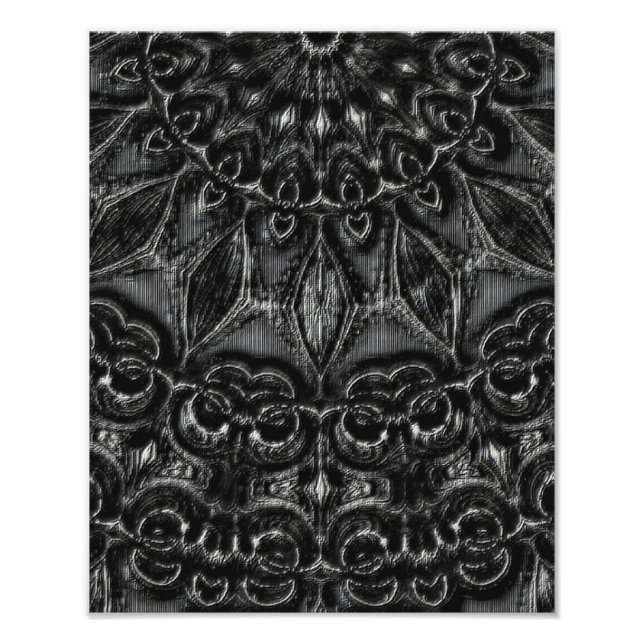 Charcoal Mandala  Photo Print (Front)