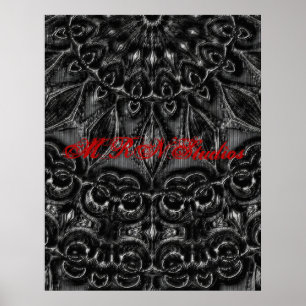 Charcoal Mandala  Poster