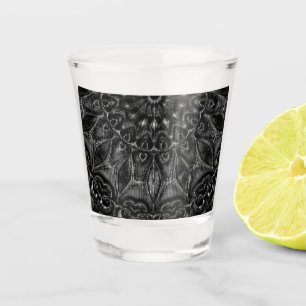 Charcoal Mandala  Shot Glass