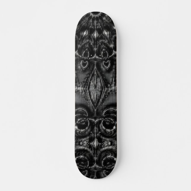 Charcoal Mandala  Skateboard (Front)