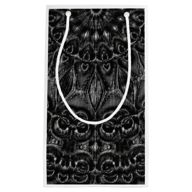 Charcoal Mandala   Small Gift Bag (Front)