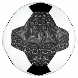 Charcoal Mandala Soccer Ball
