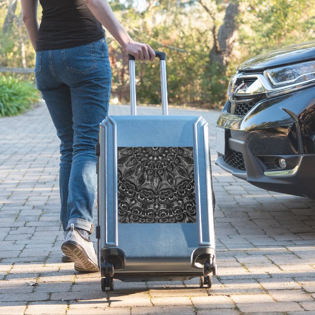 Charcoal Mandala  Sticker (Suitcase Insitu)