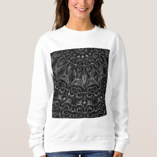 Charcoal Mandala  Sweatshirt (Front)