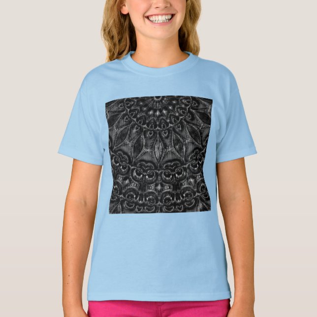 Charcoal Mandala  T-Shirt (Front)
