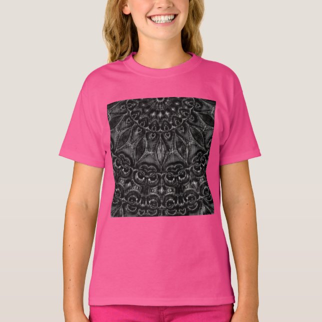 Charcoal Mandala  T-Shirt (Front)