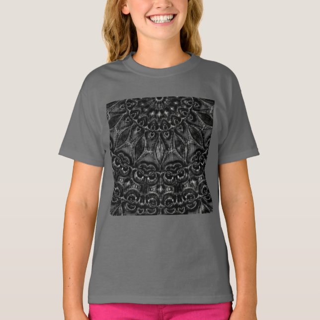 Charcoal Mandala  T-Shirt (Front)