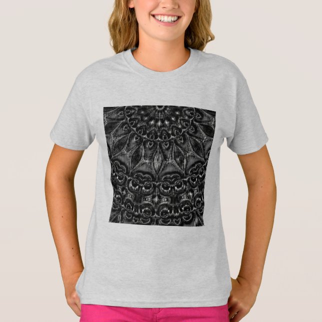 Charcoal Mandala  T-Shirt (Front)