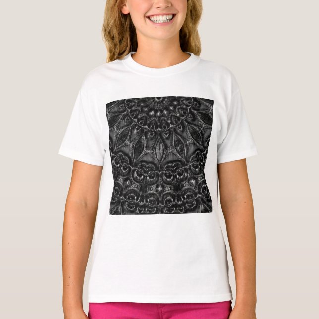 Charcoal Mandala  T-Shirt (Front)