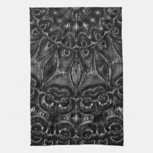Charcoal Mandala Tea Towel