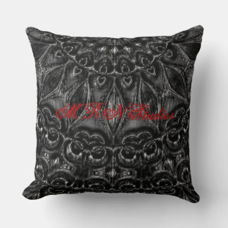 Charcoal Mandala Throw Pillow