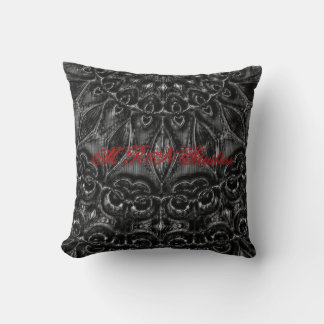 Charcoal Mandala Throw Pillow