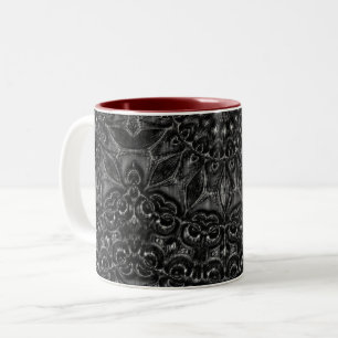 Charcoal Mandala   Two-Tone Coffee Mug