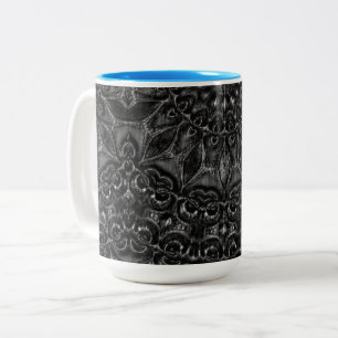 Charcoal Mandala Two-Tone Coffee Mug