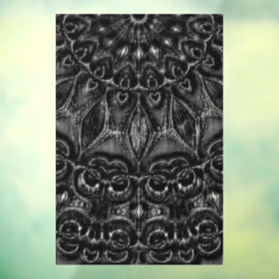 Charcoal Mandala Window Cling
