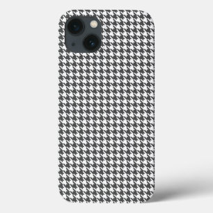 Charcoal Modern Houndstooth at Emporiomoffa iPhone 13 Case
