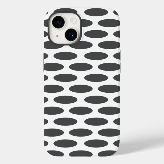 Charcoal Modern Oval at Emporiomoffa Case-Mate iPhone Case (Back)