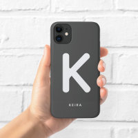 Charcoal Monogram Phone Case