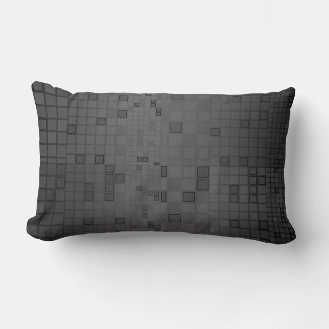 Charcoal Mosaic Pillow Lumbar (Front)