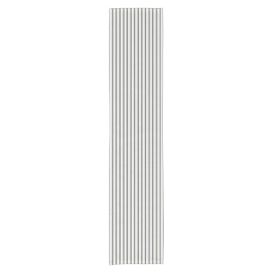 Charcoal Narrow Farmhouse Ticking Stripe Short Table Runner