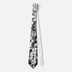 Charcoal notes tie