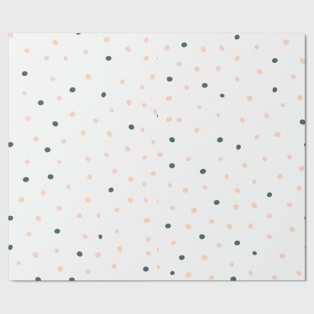 Charcoal Pink Dotted Wrapping Paper (Seam)