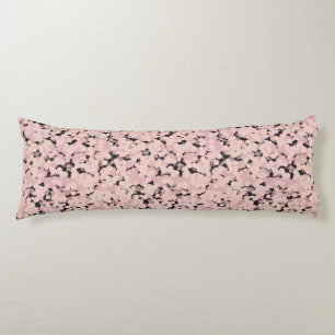 charcoal pink gray abstract body cushion