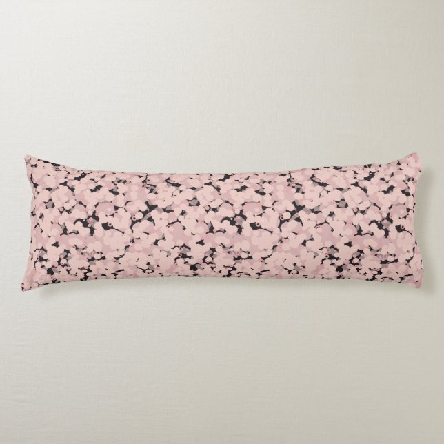 charcoal pink gray abstract body cushion (Front)