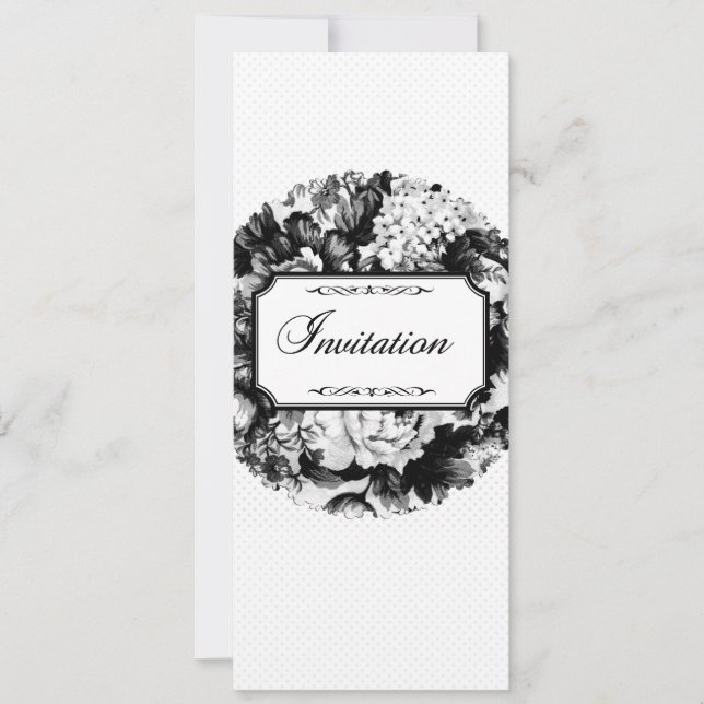 Charcoal Rose Wedding Suite-Invitation Invitation (Front)