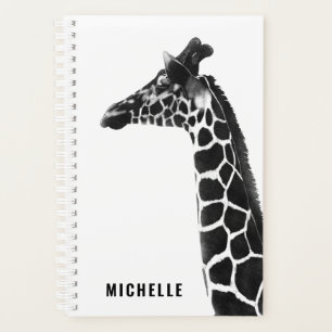 Charcoal Sketch Giraffe  Planner