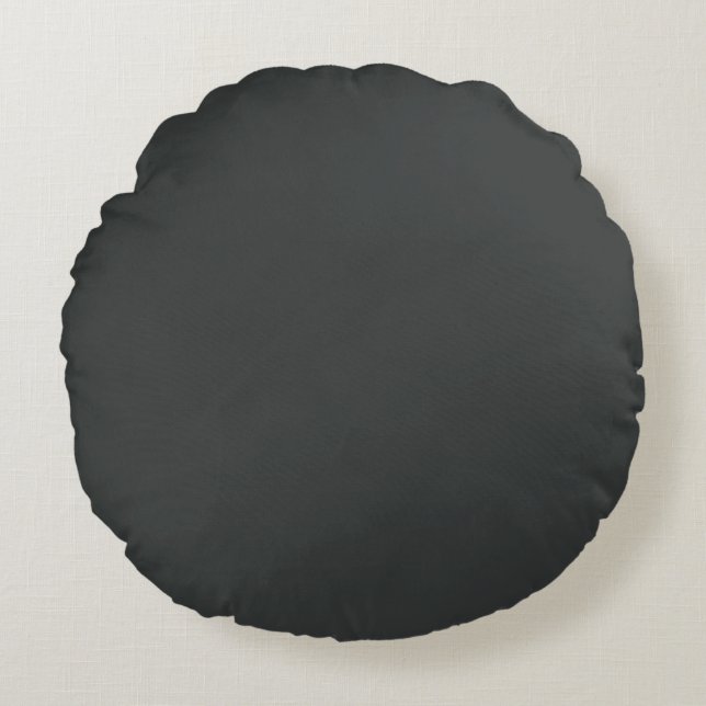 Charcoal (solid colour)  round cushion (Front)