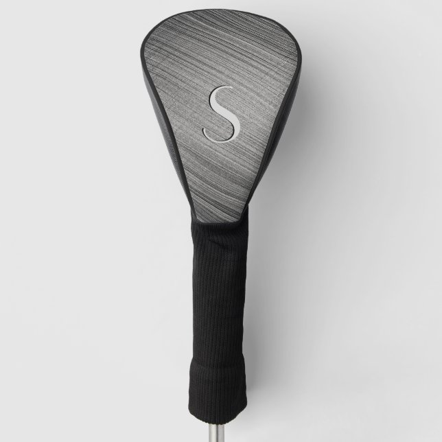 Charcoal Stitch Initialled Golf Head Cover (Front)