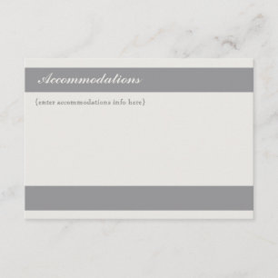 Charcoal Stripe Accomodations Card