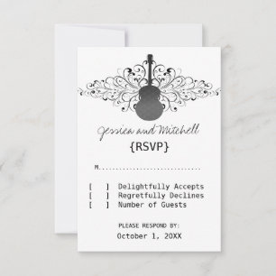 Charcoal Swirls Guitar Response Card