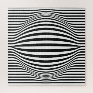 Charcoal Wave Ripple Jigsaw Puzzle