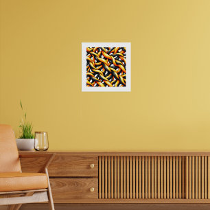 Charcoal Weave Poster