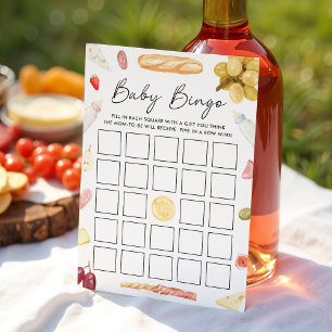 Charcuterie Baby Shower Bingo Card