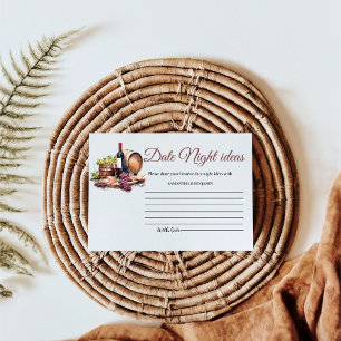 Charcuterie Board Date Night Ideas Bridal Shower Enclosure Card