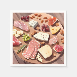 Charcuterie Board Kitchen and Dining Cuisine Napkin
