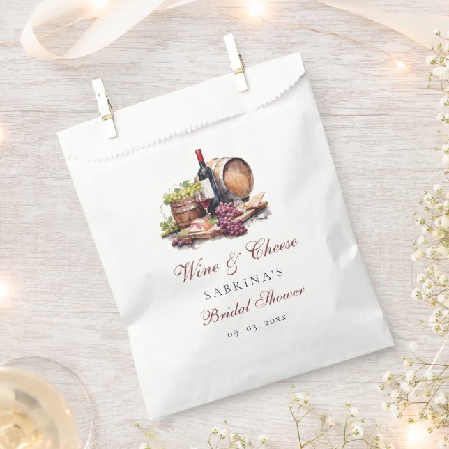 Charcuterie Board Wine & Cheese Bridal Shower Favour Bags (Clipped)