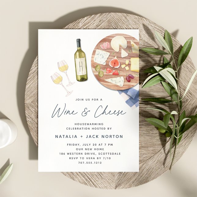 Charcuterie Board Wine & Cheese Housewarming Party Invitation (Creator Uploaded)