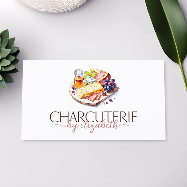 Charcuterie Grazing Board Modern Business Card (Creator Uploaded)