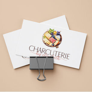 Charcuterie Grazing Board Modern Business Card